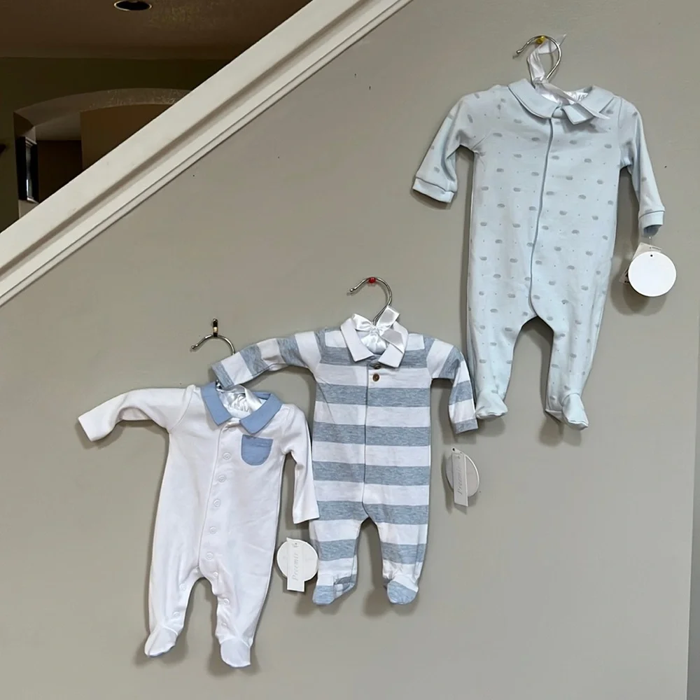 Bundle of Edgehill Collection Preemie And Newborn Coveralls. - Picture 1 of 8